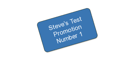 Steve's Test Promotion Number 1