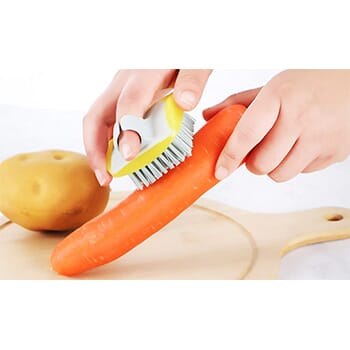 3-Piece: Fruit And Vegetable Brush Cleaner Scrubber with Soft Bristles