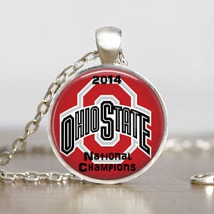 2014 National Champions - Ohio State University Buckeye Inspired Necklace- $11 with Free Shipping