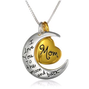 Mom, I Love You to the Moon & Back Silver Plated Pendant - $13 with FREE Shipping!