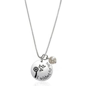  I Wished for You  Charm Necklace with Pearl - $13 with Free Shipping!