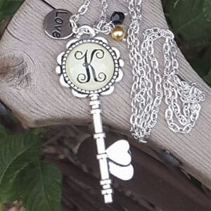 KEY INITIAL NECKLACE