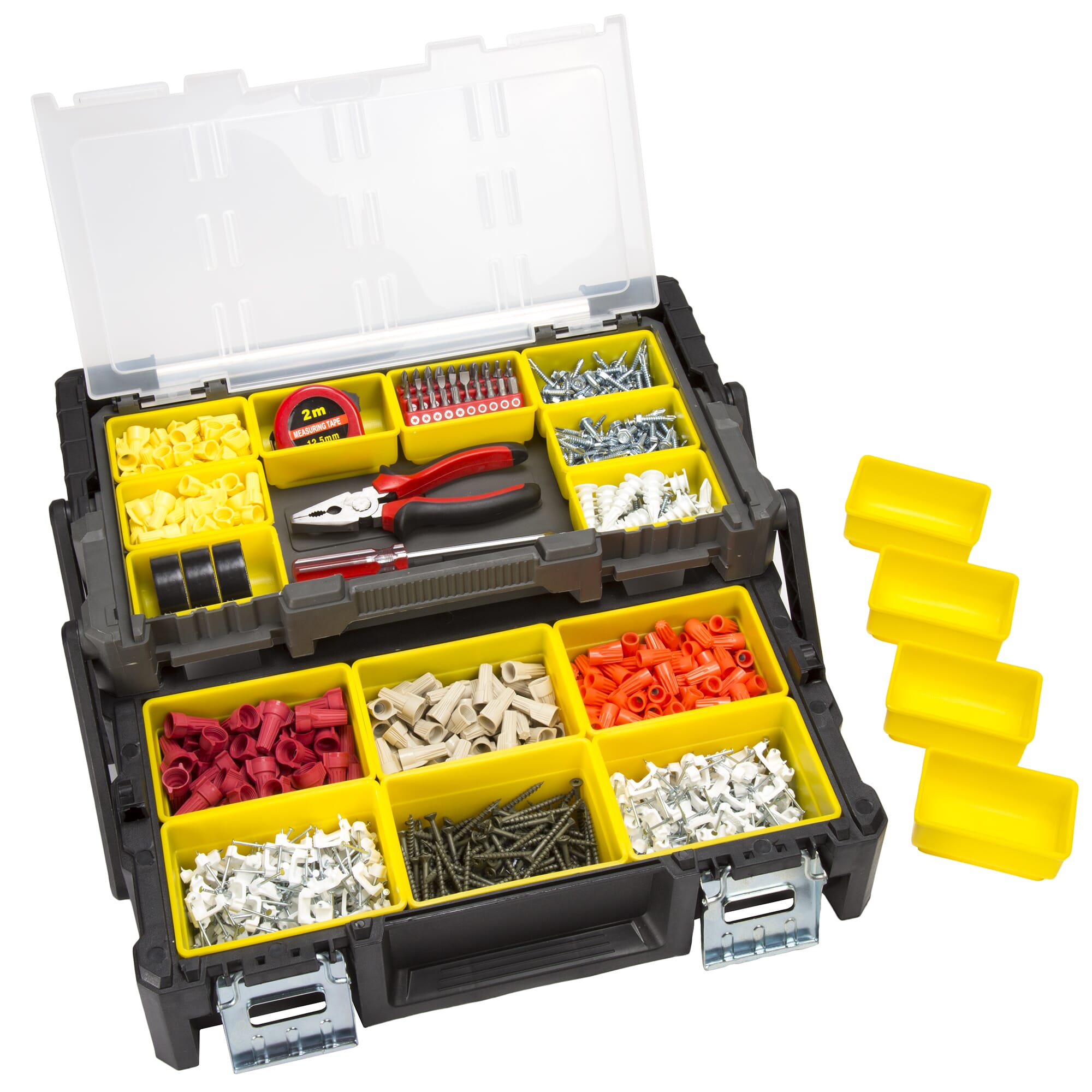 Stalwart Parts & Crafts Tiered Storage Tool Box - 18 Inch - Free Shipping