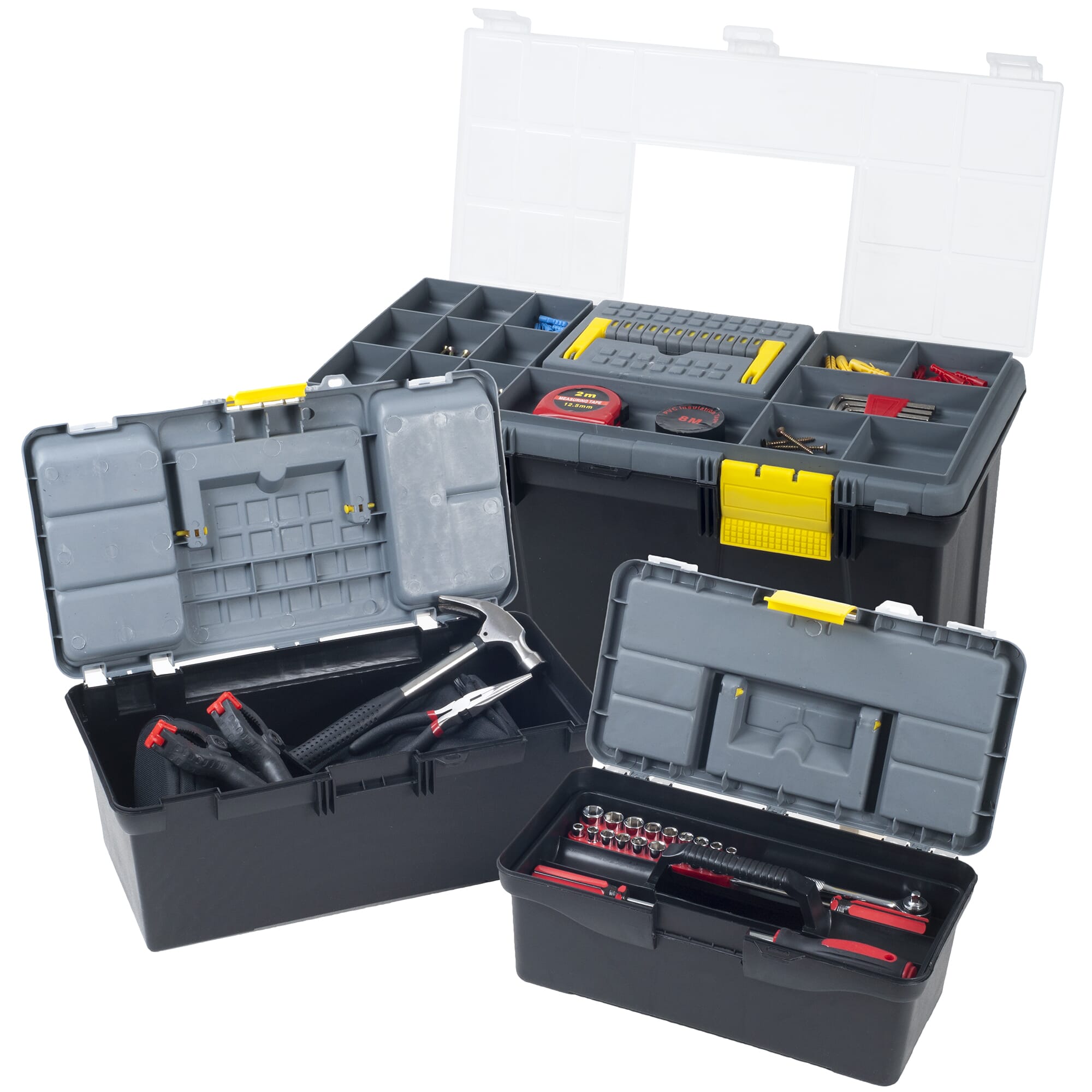 Stalwart Parts & Crafts 3-in-1 Tool Box Storage Set - Free Shipping