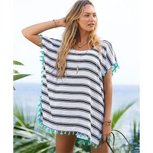 Striped Poncho Cover-up - $16 with FREE Shipping!