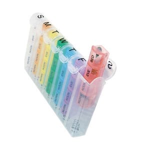 Weekly Pop-Up Pill Organizer with Divided Compartments- $12 with Free Shipping