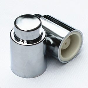 Set of 2 Chrome Wine Vacuum Stoppers  15.50 with Free Shipping