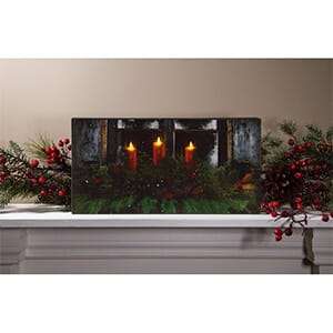 LIGHTED PINE WINDOW BOX CANVAS - $24 with Free Shipping