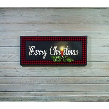 LIGHTED LARGE CHRISTMAS CANVAS