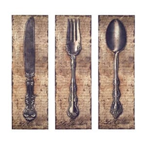 VINTAGE SILVERWARE CANVAS 3 ASSORTED - $60 with Free Shipping