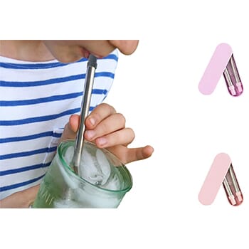  Outlery  Collapsible, Reusable Straw for Travel and Day Trips  - an Environmentally Friendly, Stainless Steel Metal Straw with a  Telescopic Portable Design : Health & Household